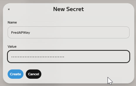 Create Secret Dialog